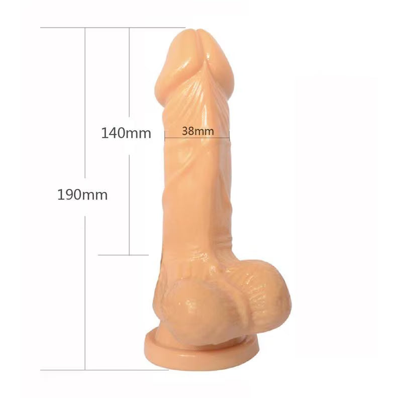 7" Dildo Penis Dong Anal Butt Plug Non- Vibrator Sex Toys for Men Women Couples