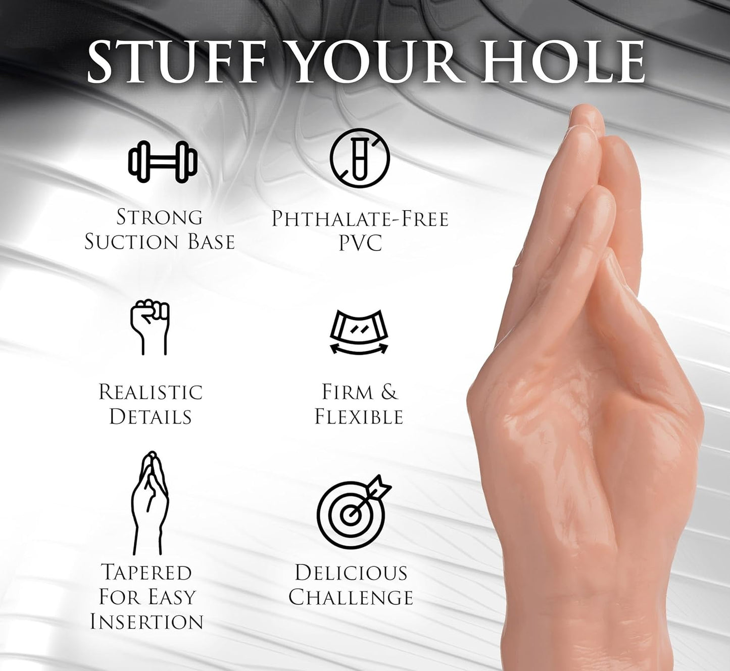 Flesh Fist Dildo Fisting Dildo with Suction Cup  G-spot Simulation Sex Toys for Men Women Couples LGBTQ Gay Lesbian