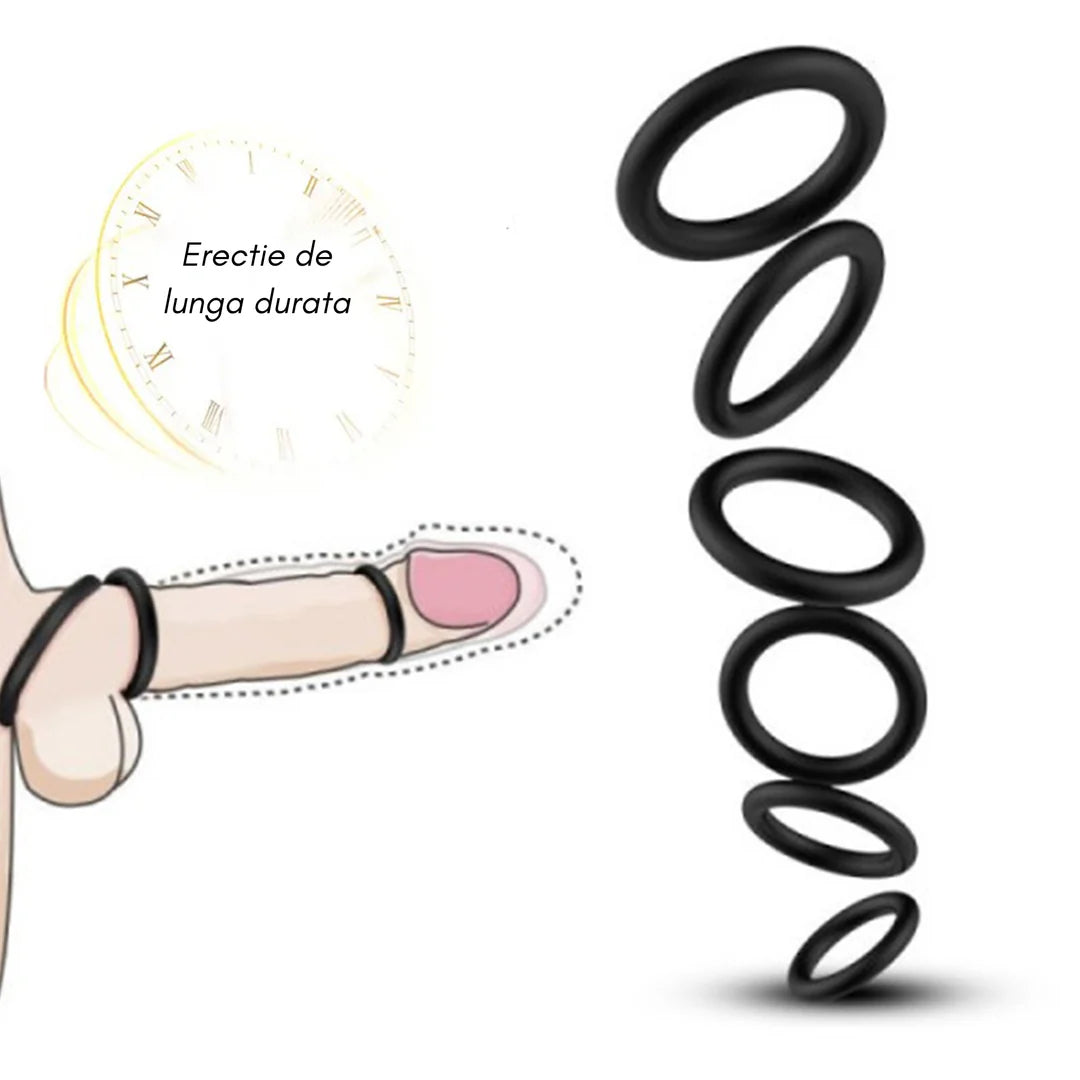 3pcs Penis Cock Ring Enlarger Sleeve Erection Enhancer Delay Ejaculation Male Sex Toys for Men Couples
