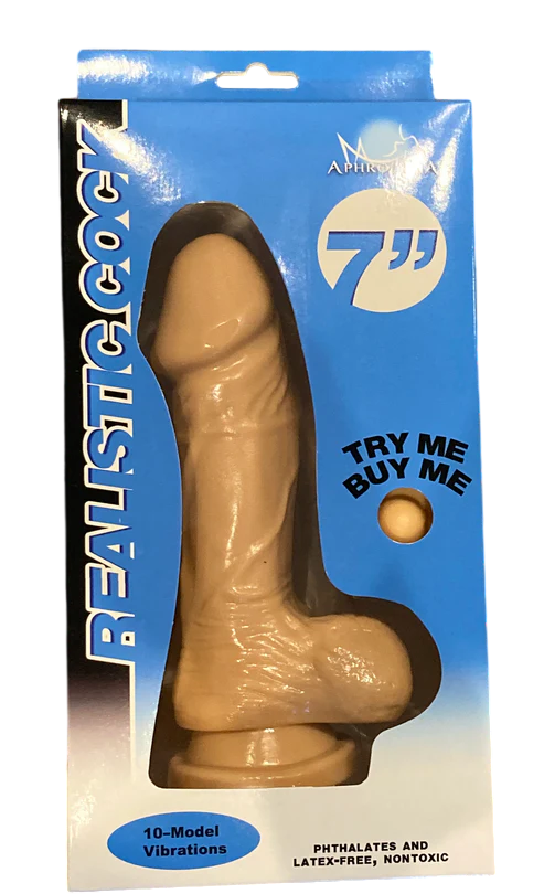 7" Vibrating Dildo Penis Anal Butt Plug Sex Toys for Men Women Couples