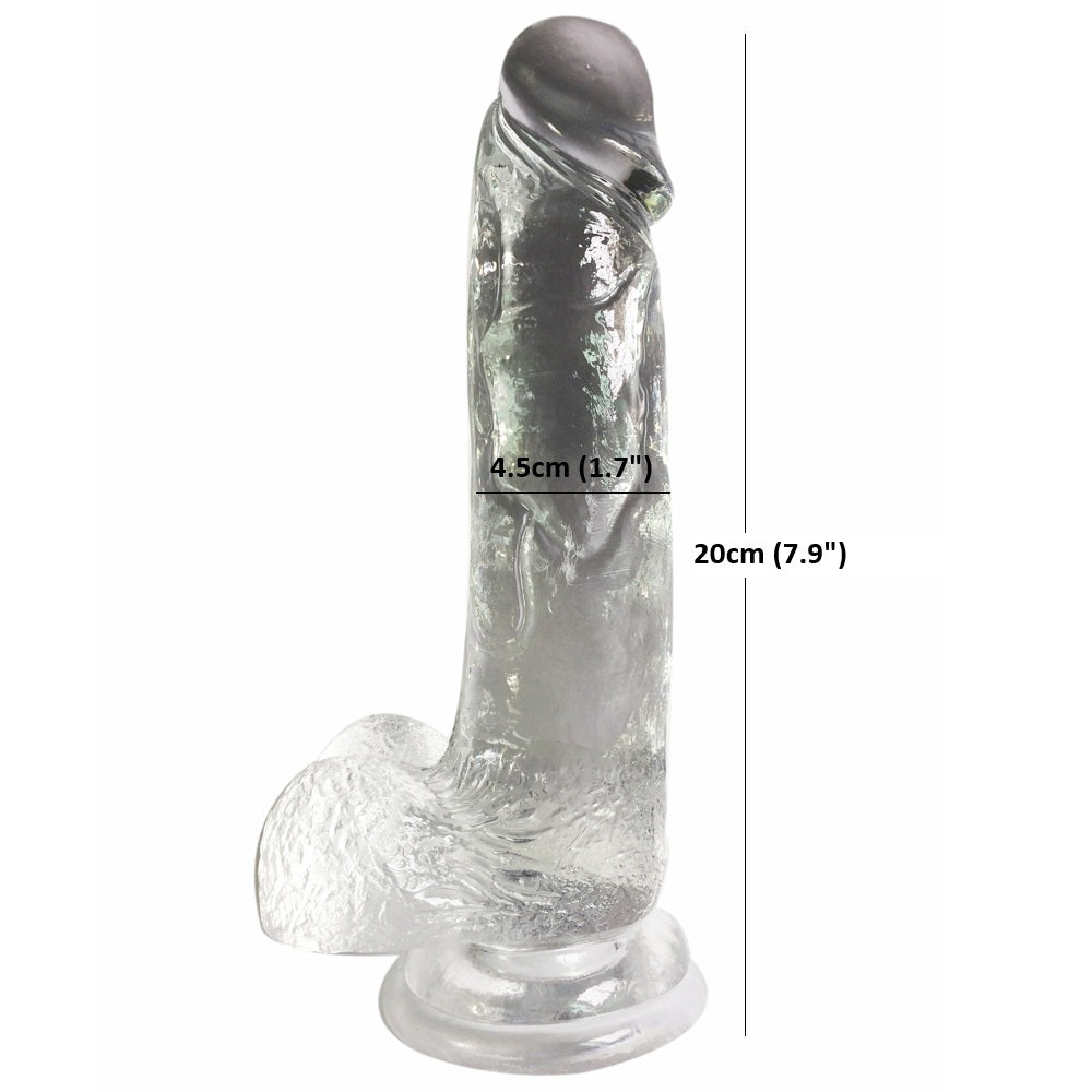 8" Realistic Dildo Suction Cup Thick Veiny Dong Giant Cock With Ball Sex Toys For Men Women Couples