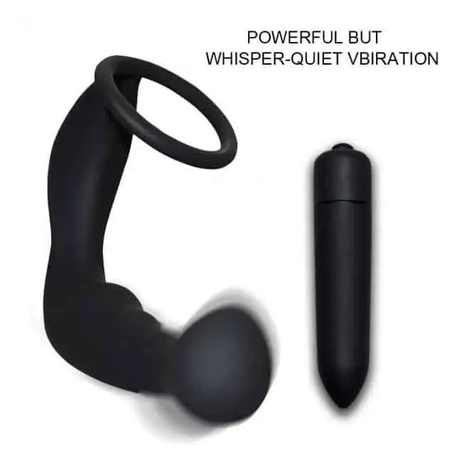 Vibrating Penis Cock Ring & Anal Butt Plug Prostate Massager Sex Toys for Men Woman Couples LGBTQ Gay