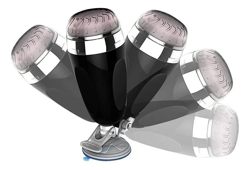 Male Vibrating Masturbation Cup Hands-Free Suction Cup Flesh Light Stroker Sex Toys for Men