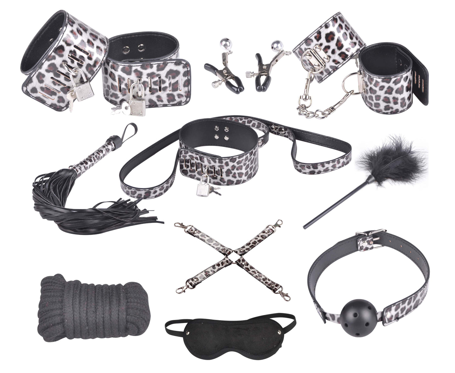 Bondage Set Kit Blindfold Restraint Collar Restraint BDSM Sex Toys for Couples Men Women |Present for Her Him
