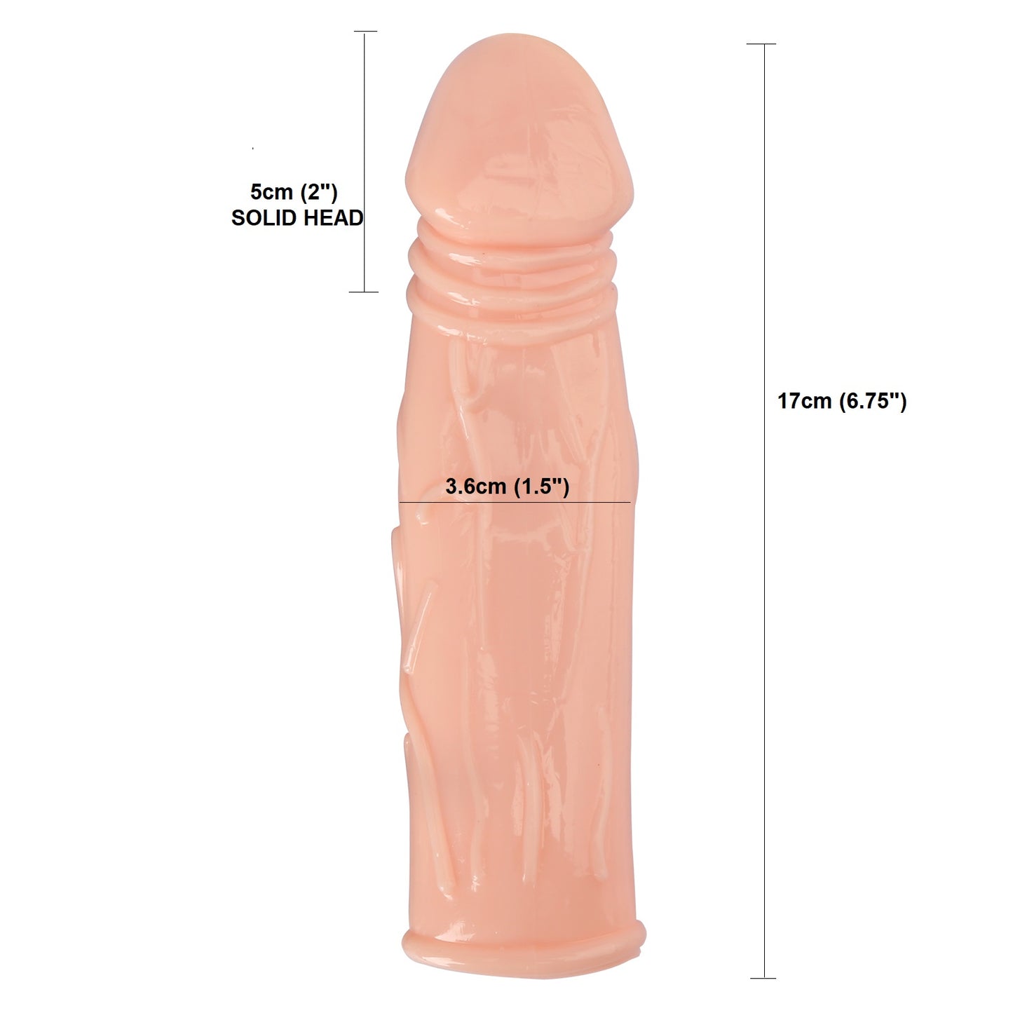 BIG MAN 7" Reusable Penis Sleeve Extender Enlarger Condom Sex Toys for Men Couples Ejaculation Aid