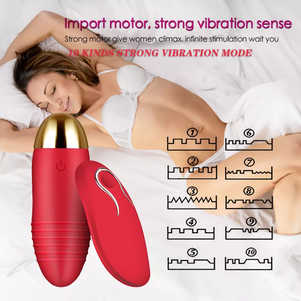 Wireless Remote-Control Vibrating Egg Bullet Vibrator Sex Toy for Men Women Couple Masturbator Massager