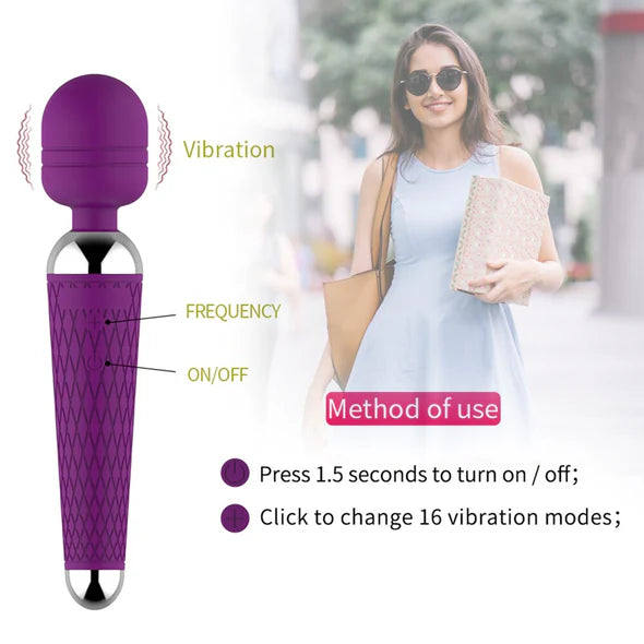 Magic Wand USB Vibrator Anal Butt Plug Sex Toys for Men Women Couples LGBTQ Gay Masturbator