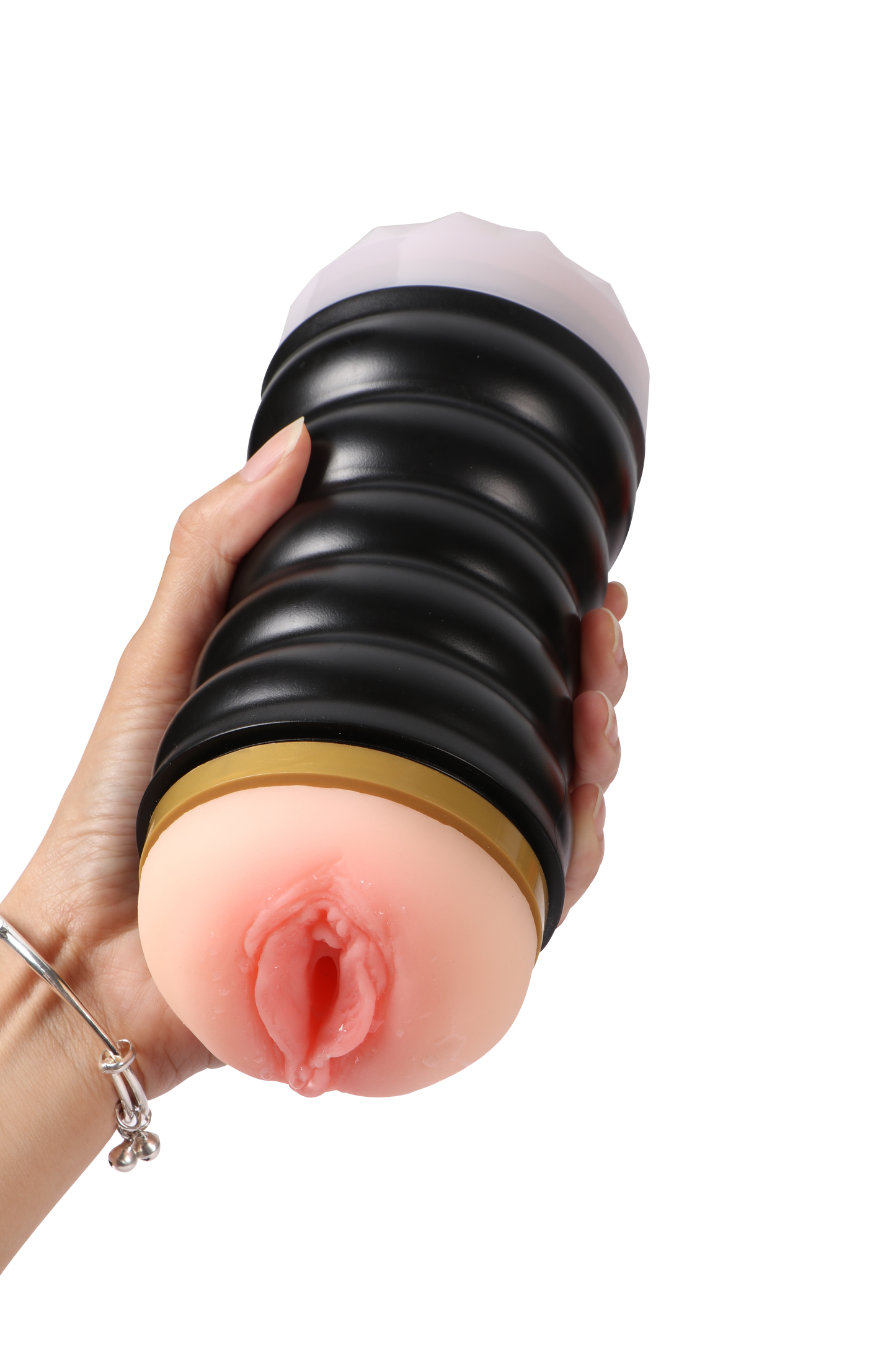 Doubled Vagina & Blow Job Masturbator Penis Flesh Light Sleeve Stroker Sex Toys for Men Couples