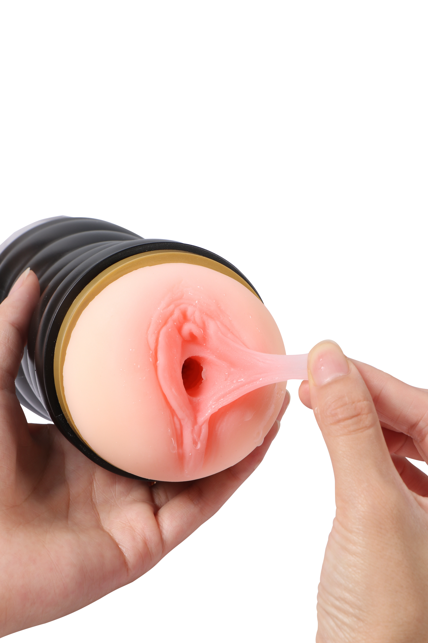 Doubled Vagina & Blow Job Masturbator Penis Flesh Light Sleeve Stroker Sex Toys for Men Couples