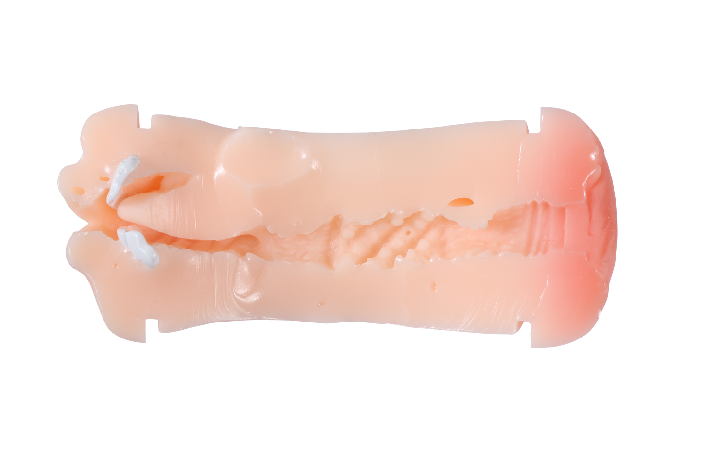 Doubled Vagina & Blow Job Masturbator Penis Flesh Light Sleeve Stroker Sex Toys for Men Couples