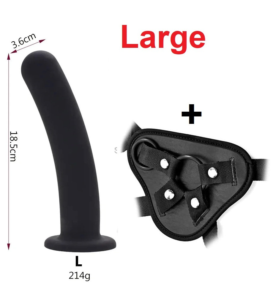 7" Strap On Dildo Kit Anal Butt Prostate Vaginal Plug G-Spot Sex Toys for Men Women Couples Gay Lesbian