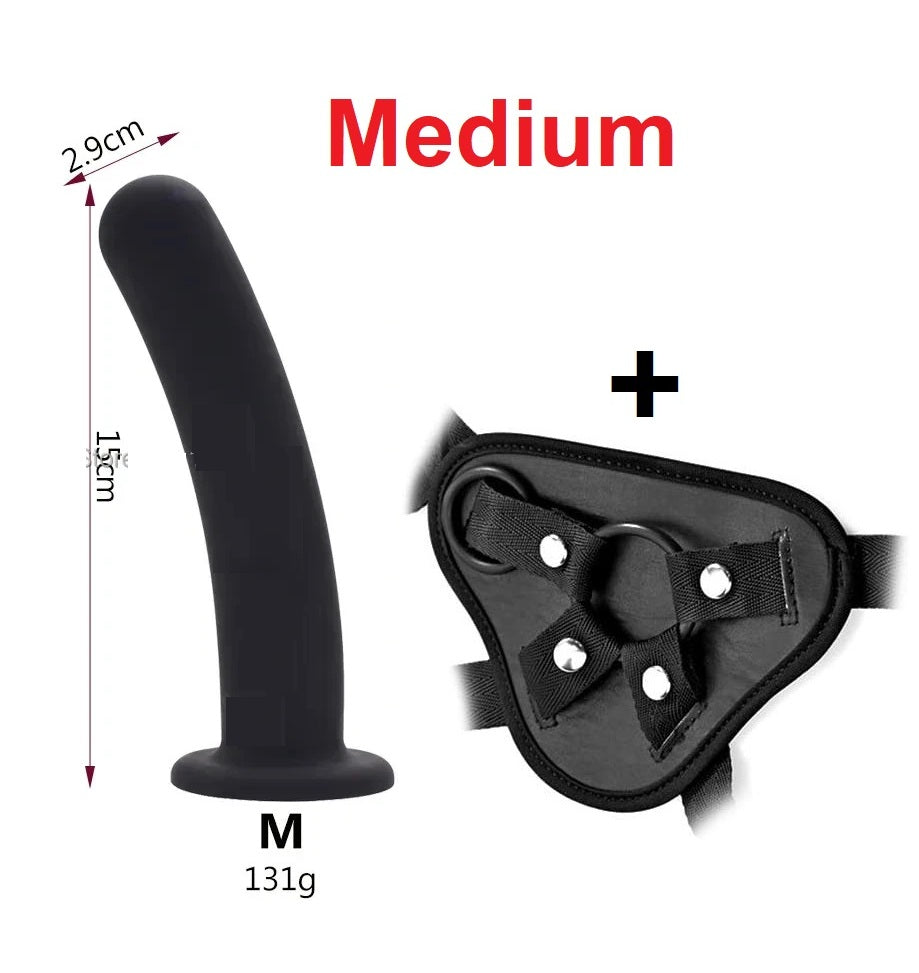 6" Strap On Dildo Kit Anal Butt Prostate Vaginal Plug G-Spot Sex Toys for Men Women Couples Gay Lesbian