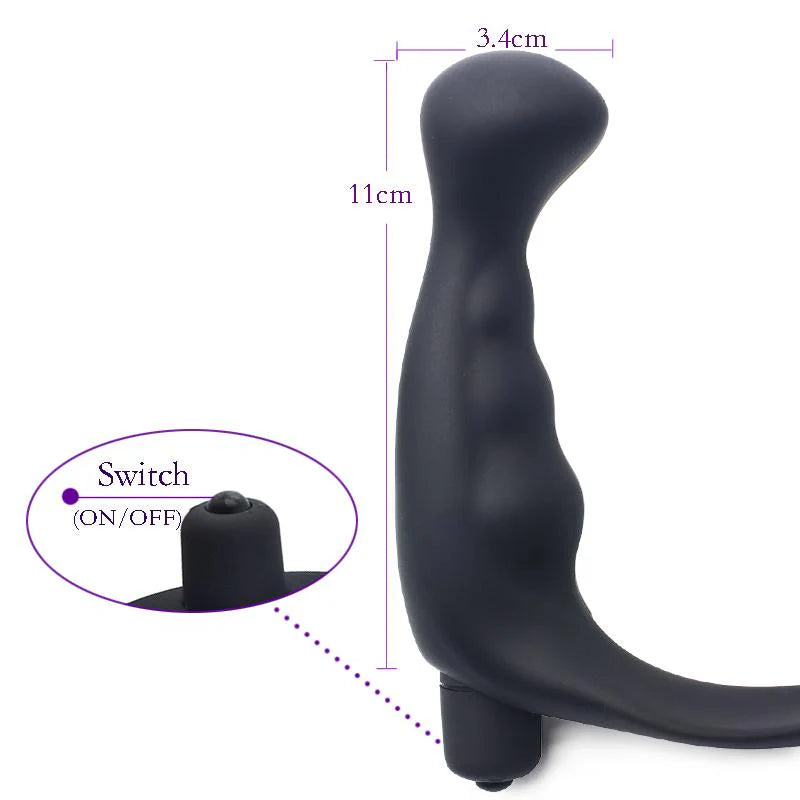 Vibrating Penis Cock Ring & Anal Butt Plug Prostate Massager Sex Toys for Men Woman Couples LGBTQ Gay