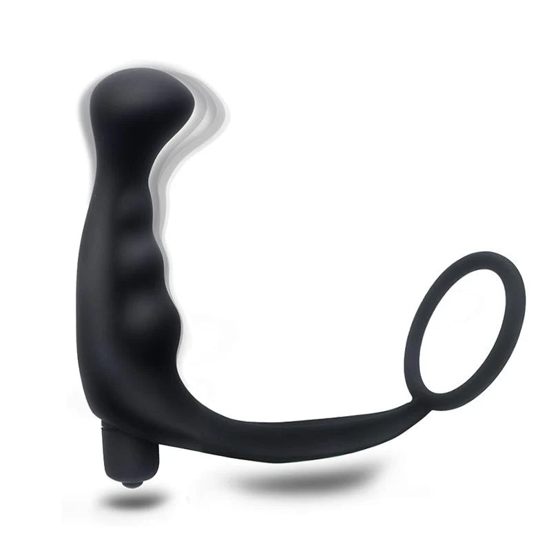 Vibrating Penis Cock Ring & Anal Butt Plug Prostate Massager Sex Toys for Men Woman Couples LGBTQ Gay