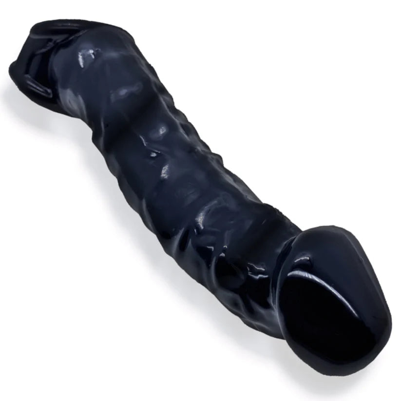 9" BIG GUN Reusable Penis Sleeve Extender Enlarger Condom Ball Loop Sex Toys for Men Couples