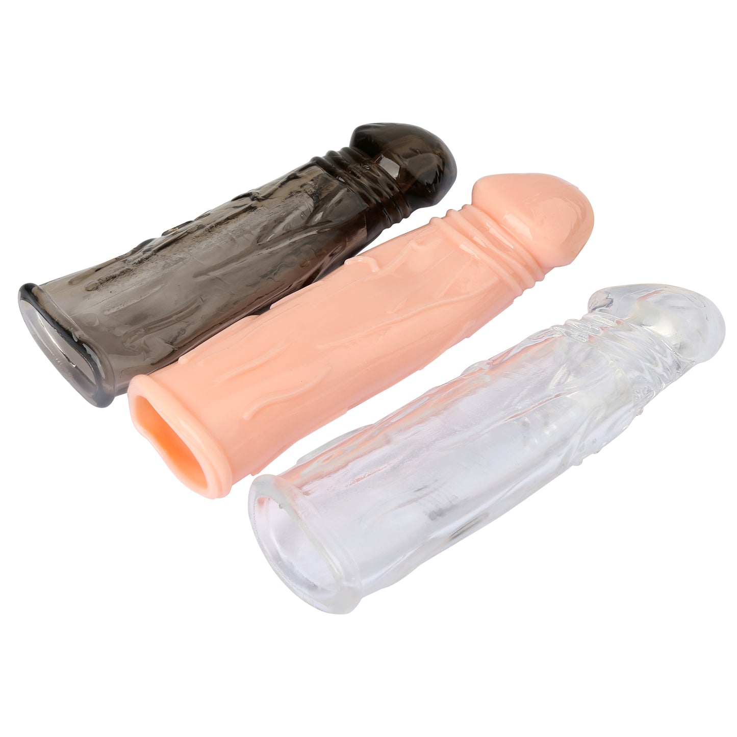 BIG MAN 7" Reusable Penis Sleeve Extender Enlarger Condom Sex Toys for Men Couples Ejaculation Aid