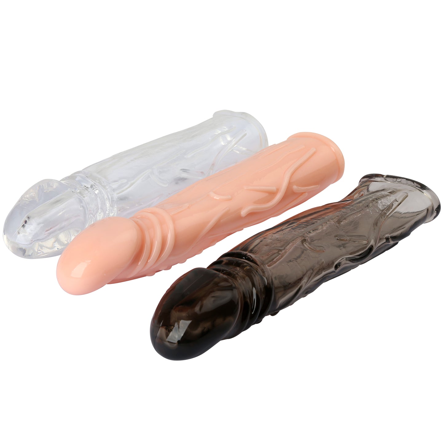 BIG MAN 7" Reusable Penis Sleeve Extender Enlarger Condom Sex Toys for Men Couples Ejaculation Aid