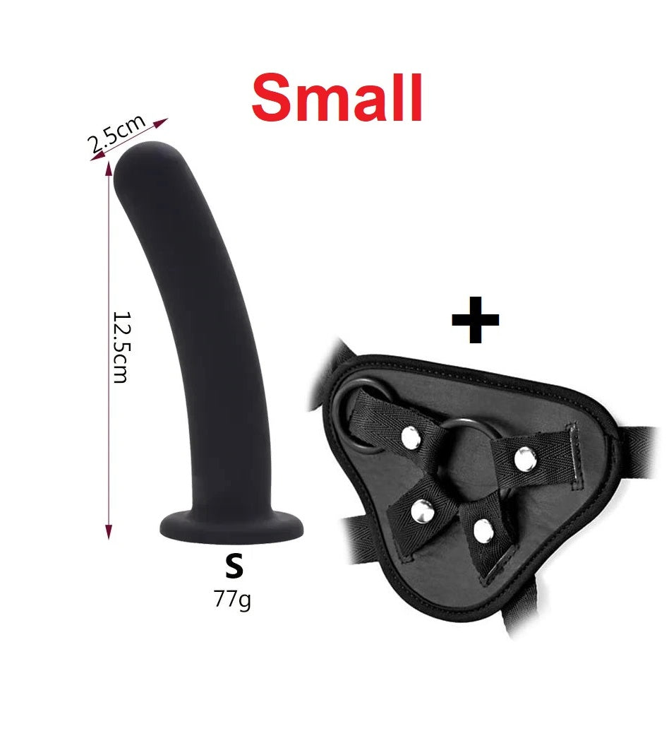 4.9" Strap On Dildo Kit Anal Butt Prostate Vaginal Plug G-Spot Sex Toys for Men Women Couples Gay Lesbian
