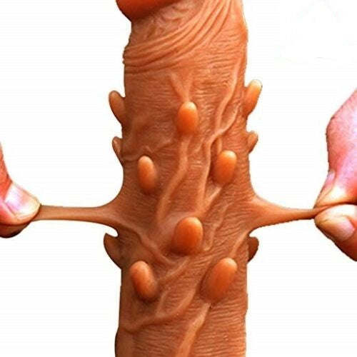 Reusable Spikey Penis Sleeve Extender Enlarger Condom Ball Loop Ejaculation Aid Sex Toys for Men Couples