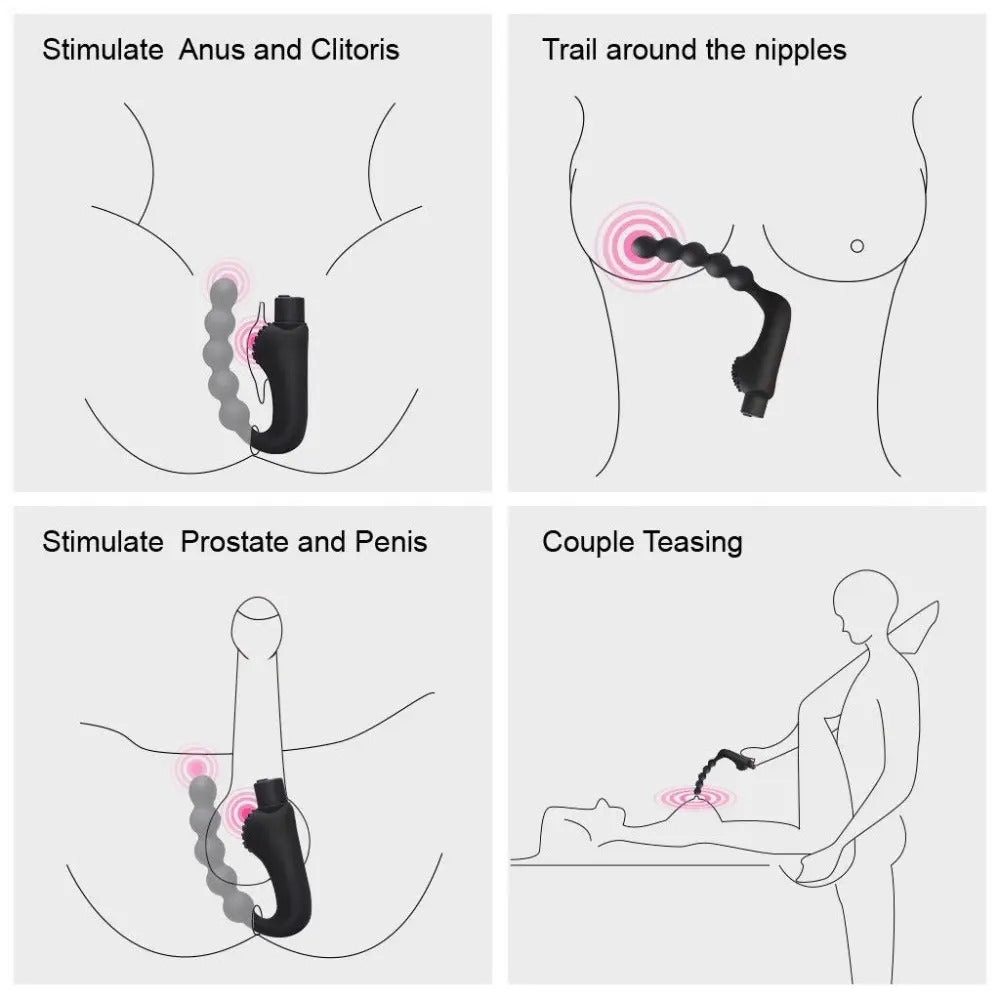 Vibrating Anal Butt Plug Prostate Massager Sex Toys for Men Women LGBTQ Couples Gay
