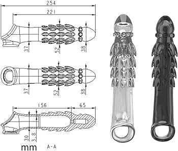 Reusable Vibrating Condom Penis Sleeve Extender Enlarger Ball Loop Girth Sheath Sex Toys for Men Couples LGBTQ
