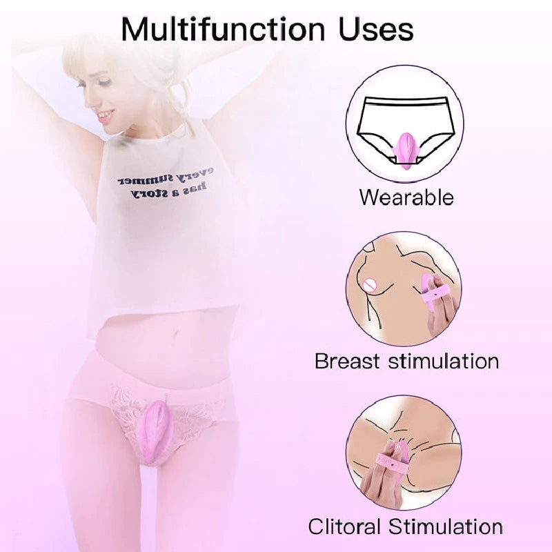 Wearable Clitoral Pussy Underpants Vagina Vibrator G-Spot Massager Sex Toys Men Women