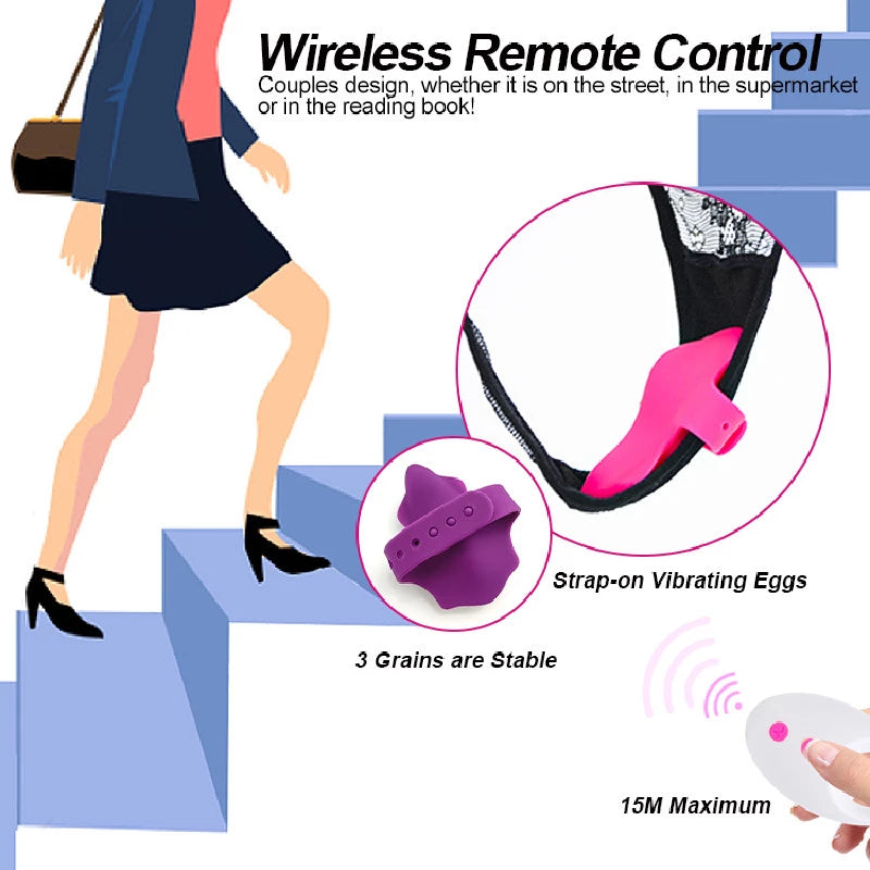 Wearable Clitoral Pussy Underpants Vagina Vibrator G-Spot Massager Sex Toys Men Women