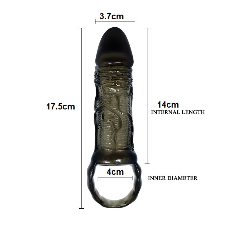 Reusable Penis Sleeve Extender Enlarger Condom Ball Loop Ejaculation Aid Sex Toys for Men Couples