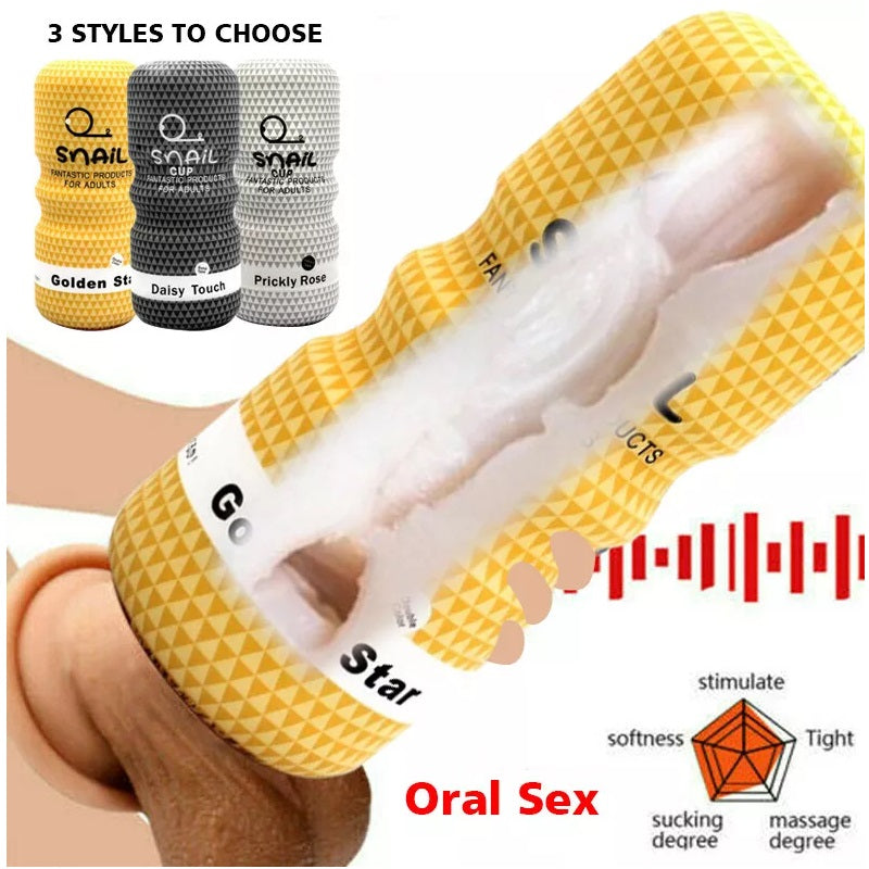 Male Mouth Shape Masturbation Cup Stroker Flesh Light Sleeve Masturbator Sex Toys for Men