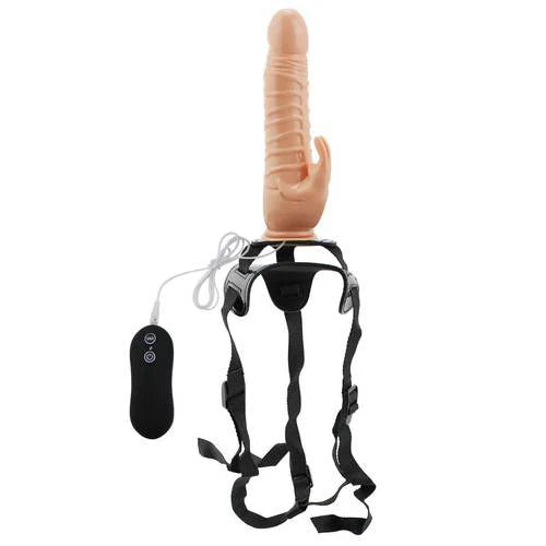 8.5" Vibrating Strap On Dildo & Harness G-Spot Anal Butt Plug Sex Toys for Men Women Couples Gay Lesbian