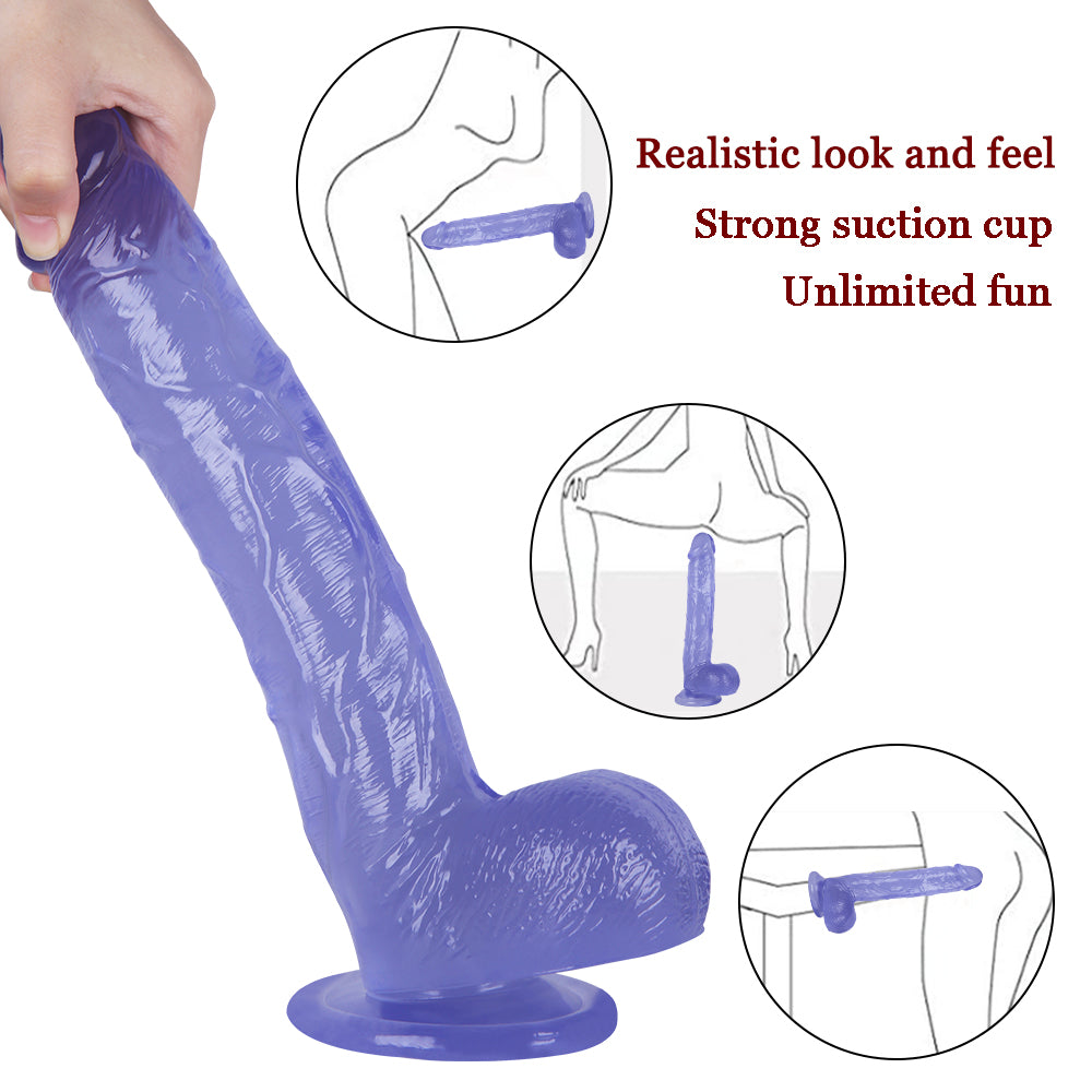 12" Huge Dildo Suction Cup Thick Veiny Dong Large Realistic Giant Cock With Ball Sex Toys For |Men Women Couples