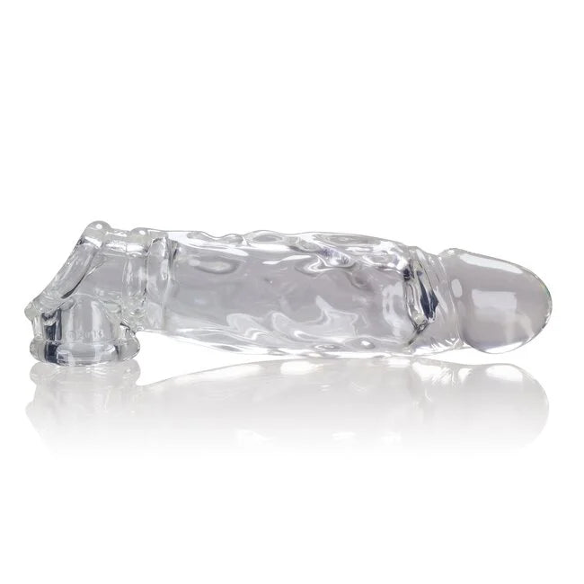 Reusable Penis Sleeve Extra 5.5cm Extender Enlarger Condom Ball Loop Ejaculation Aid Sex Toys for Men Couples