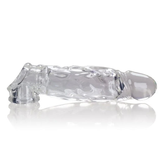 Reusable Penis Sleeve Extra 5.5cm Extender Enlarger Condom Ball Loop Ejaculation Aid Sex Toys for Men Couples