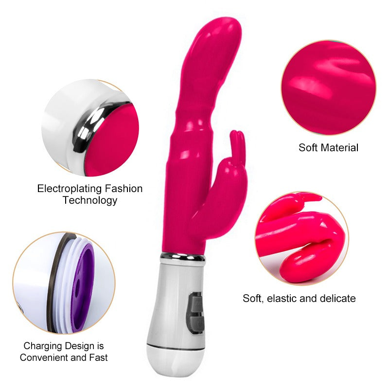 Pussy Vagina G-Spot Rabbit Vibrator Anal Butt Plug Sex Toys for Men Women Couples LGBTQ Gay Masturbator