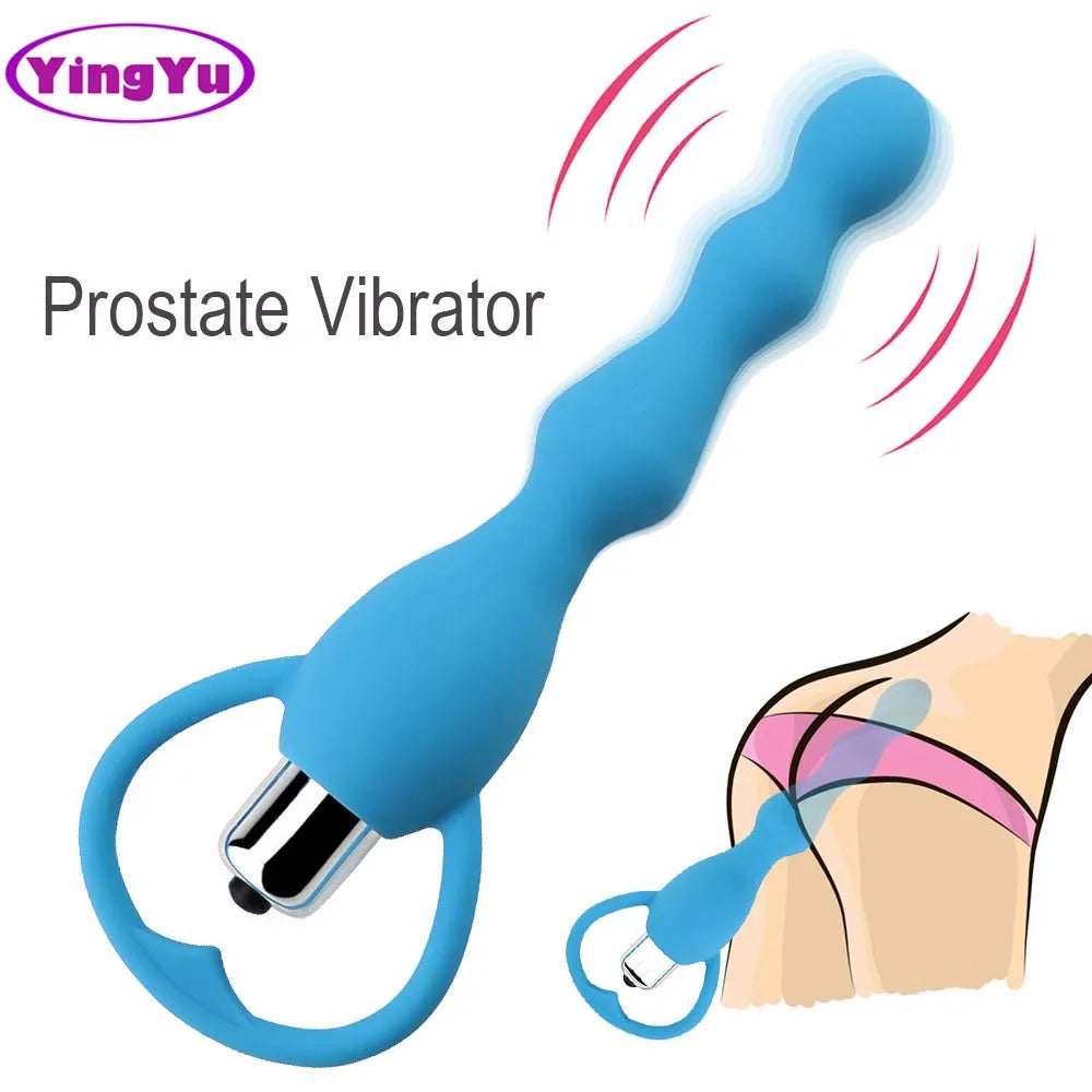 Vibrating Anal Butt Plug Beads Prostate Massager Sex Toys for Men Woman Couples LGBTQ Gay
