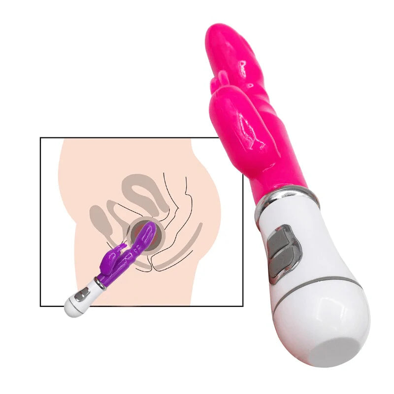Pussy Vagina G-Spot Rabbit Vibrator Anal Butt Plug Sex Toys for Men Women Couples LGBTQ Gay Masturbator