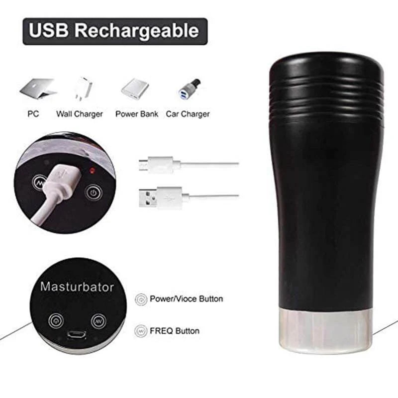 Vibrating Masturbation Cup Penis Flesh Light Sleeve Sex Toys for Men Real Girl Voice Sex Toys for Men Couples