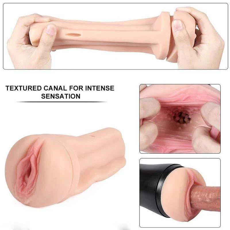 Vibrating Masturbation Cup Penis Flesh Light Sleeve Sex Toys for Men Real Girl Voice Sex Toys for Men Couples