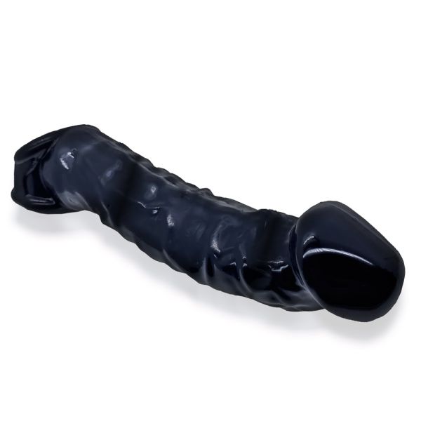9" BIG GUN Reusable Penis Sleeve Extender Enlarger Condom Ball Loop Sex Toys for Men Couples