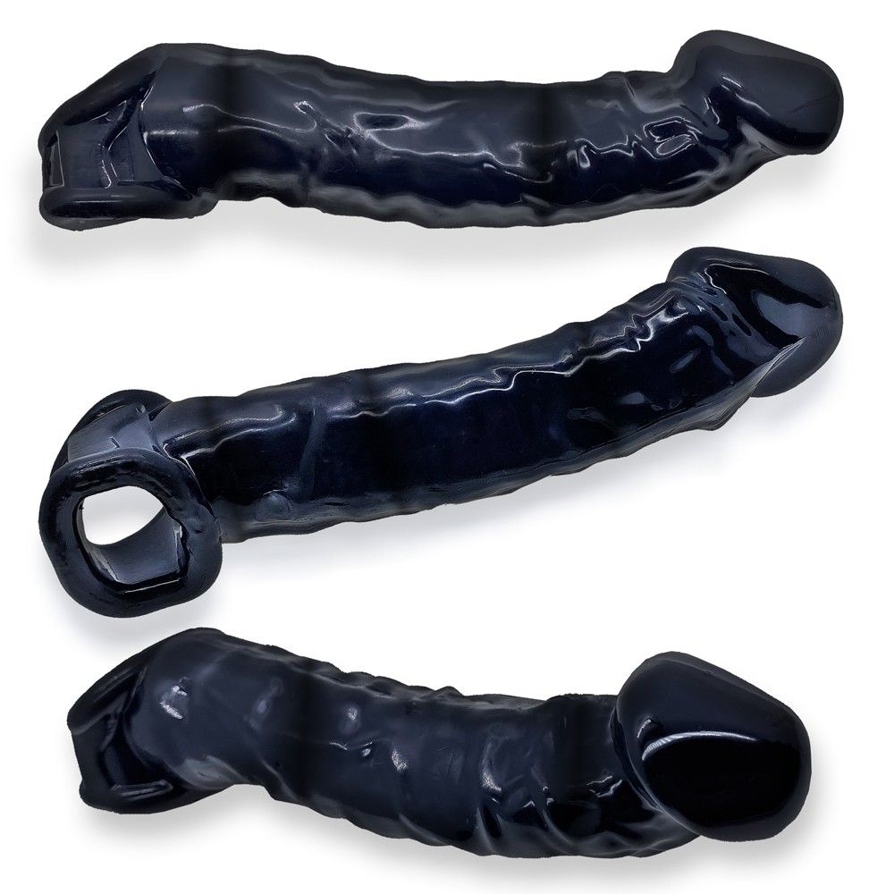 9" BIG GUN Reusable Penis Sleeve Extender Enlarger Condom Ball Loop Sex Toys for Men Couples