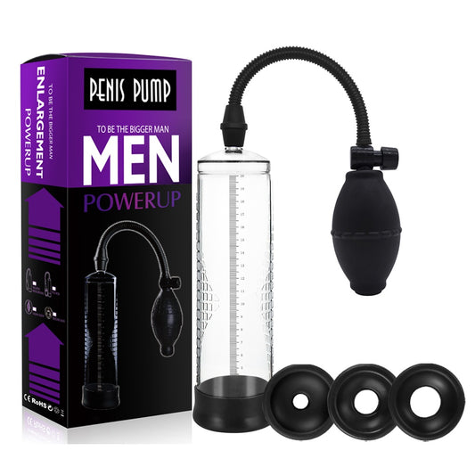 Vacuum Growth Penis Pump Enlarger Stretcher Extender Erection Enhancement Sex Toys for Men Couples