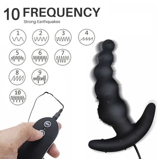 Vibrating Anal Butt Plug Beads Prostate Massager Sex Toys for Men Woman Couples LGBTQ Gay