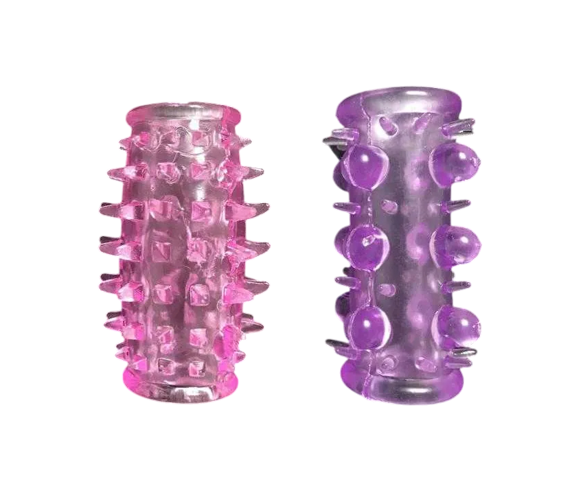 2pcs Set Reusable Penis Sleeve Enlarger Sex Toys for Men Couples