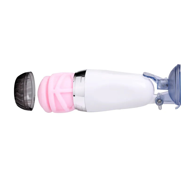 Male Vibrating Masturbation Cup Hands-Free Suction Cup Flesh Light Stroker Sex Toys for Men