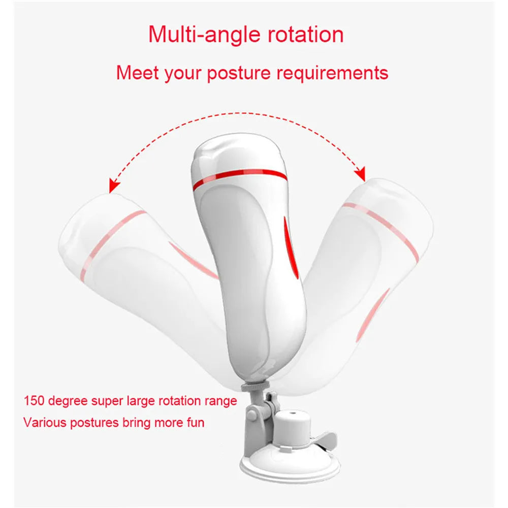 2 in1 Anal & Vagina Shape Male Vibrating Masturbation Cup Hands-Free Suction Cup Flesh Light Stroker Sex Toys for Men