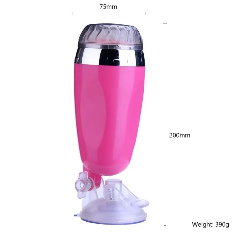 Male Vibrating Masturbation Cup Hands-Free Suction Cup Flesh Light Stroker Sex Toys for Men