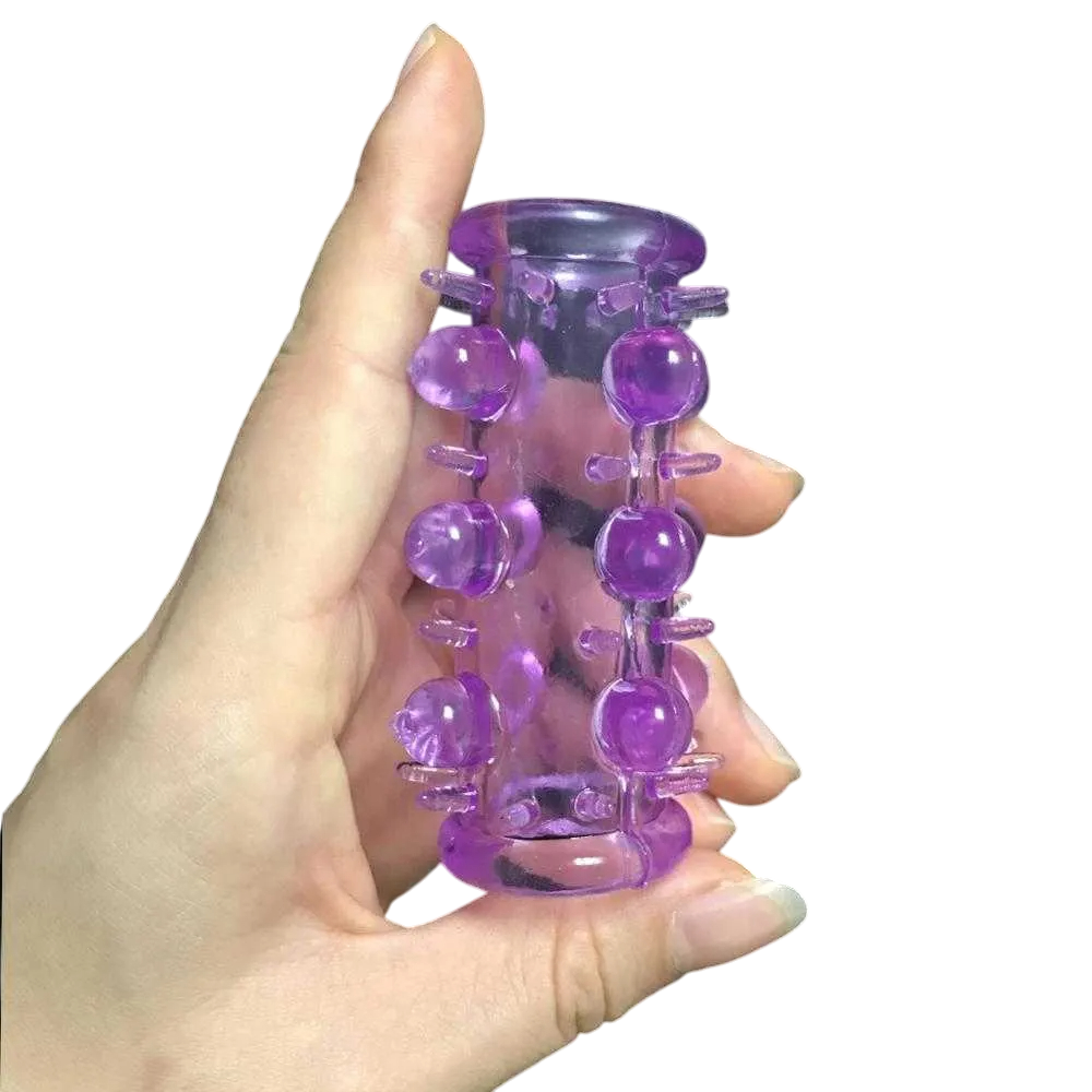 2pcs Set Reusable Penis Sleeve Enlarger Sex Toys for Men Couples