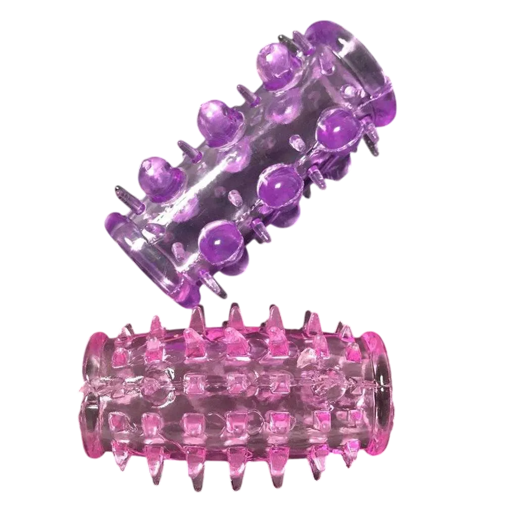 2pcs Set Reusable Penis Sleeve Enlarger Sex Toys for Men Couples