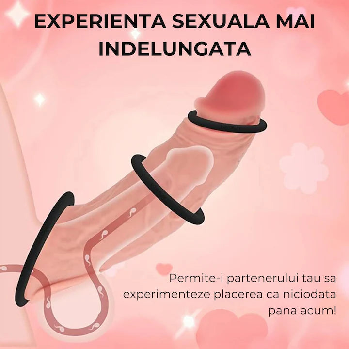 3pcs Penis Cock Ring Enlarger Sleeve Erection Enhancer Delay Ejaculation Male Sex Toys for Men Couples