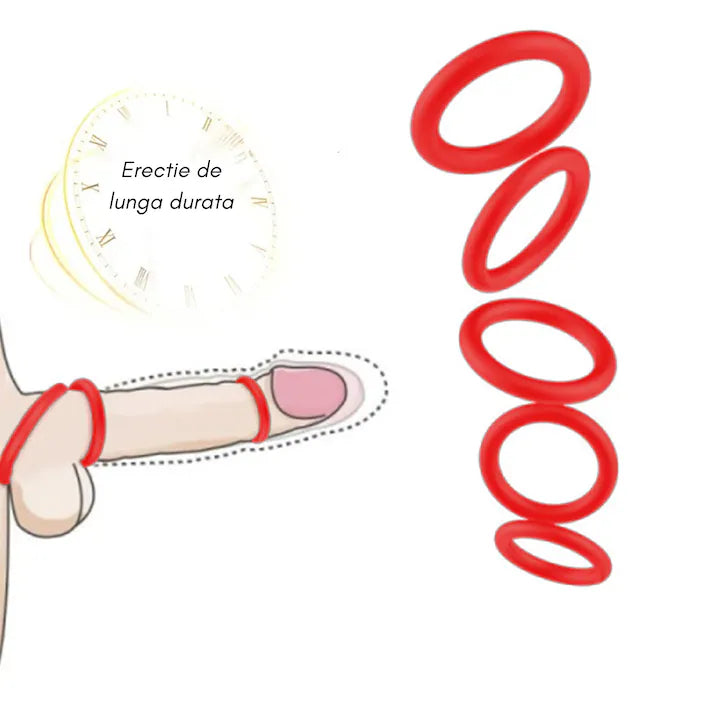 3pcs Penis Cock Ring Enlarger Sleeve Erection Enhancer Delay Ejaculation Male Sex Toys for Men Couples
